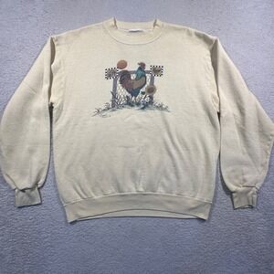 Vintage Endless Designs Rooster Sweatshirt Crewneck Country Farmcore Cottagecore